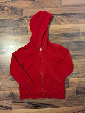 Primary Red Zip-Up Hoodie